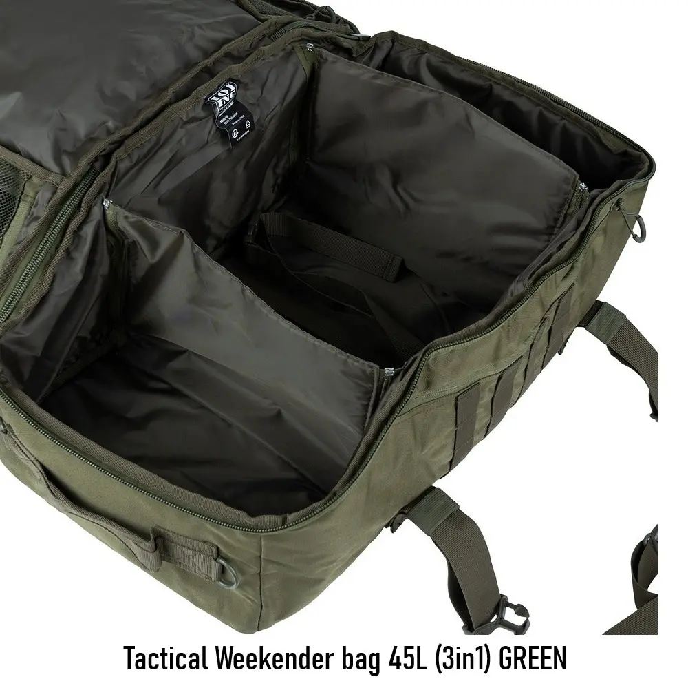 Tactical Weekender bag 45L (3in1) GREEN pic 5.webp