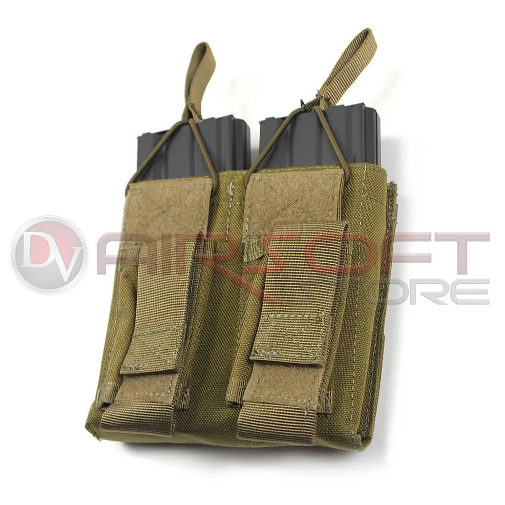 Double Open Top Rifle & Pistol Magazine Pouch
