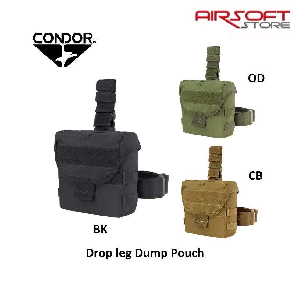 [2100000015429] Drop leg Dump Pouch (Black)