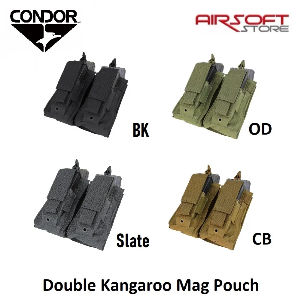 [2100000017553] Double Kangaroo Mag Pouch (Black)