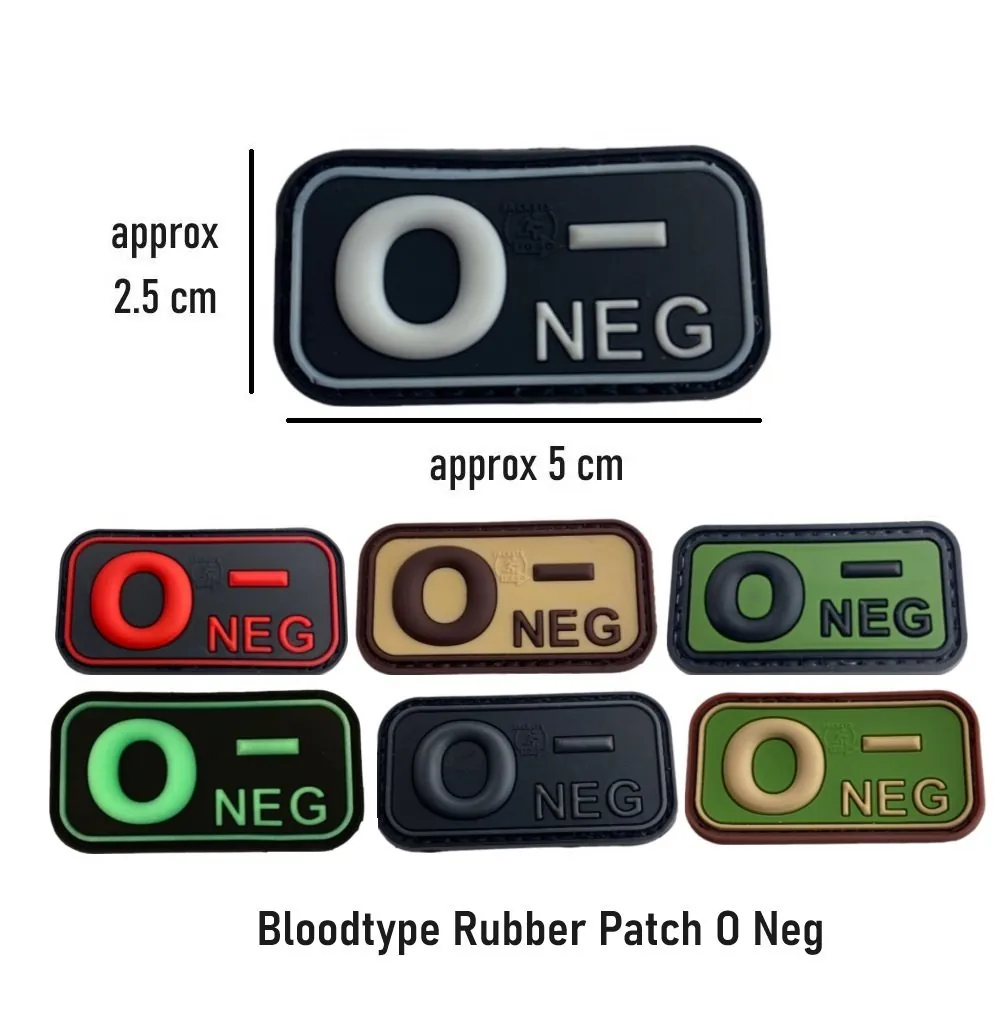 Bloodtype Rubber Patch O Neg