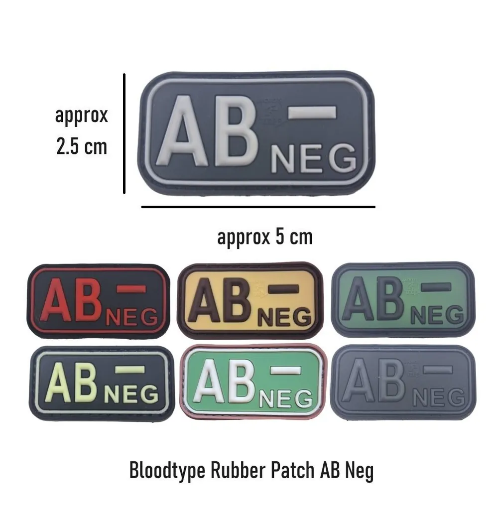Bloodtype Rubber Patch AB Neg