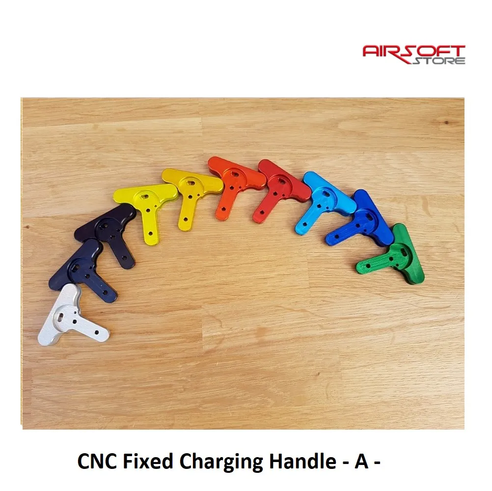[2100000025107] CNC Fixed Charging Handle - A - (Silver)