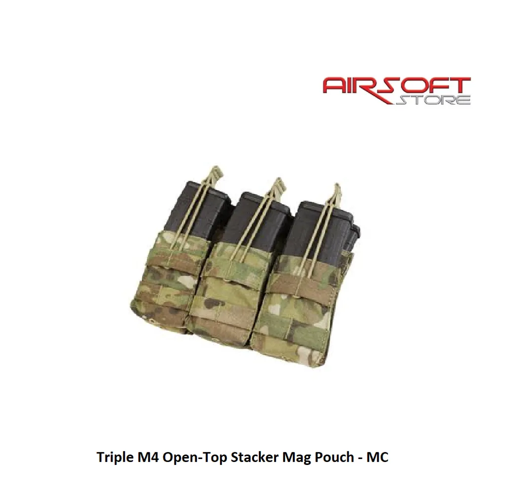 [2100000003372] Triple M4 Open-Top Stacker Mag Pouch - MC