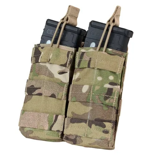 [2100000003518] Double Open-Top M4 Mag Pouch - MC