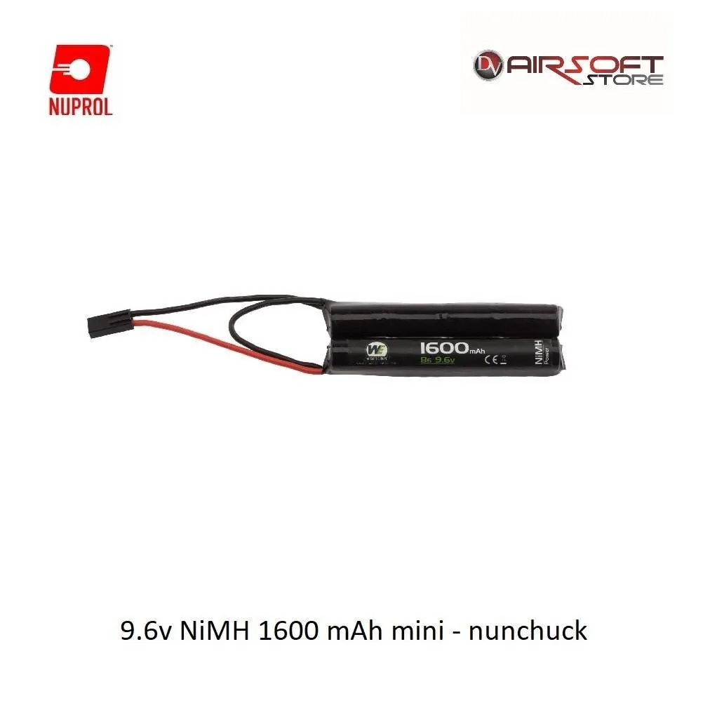 [2100000005246] Battery Nuprol NiMH 9.6V 1600mah mini - nunchuck