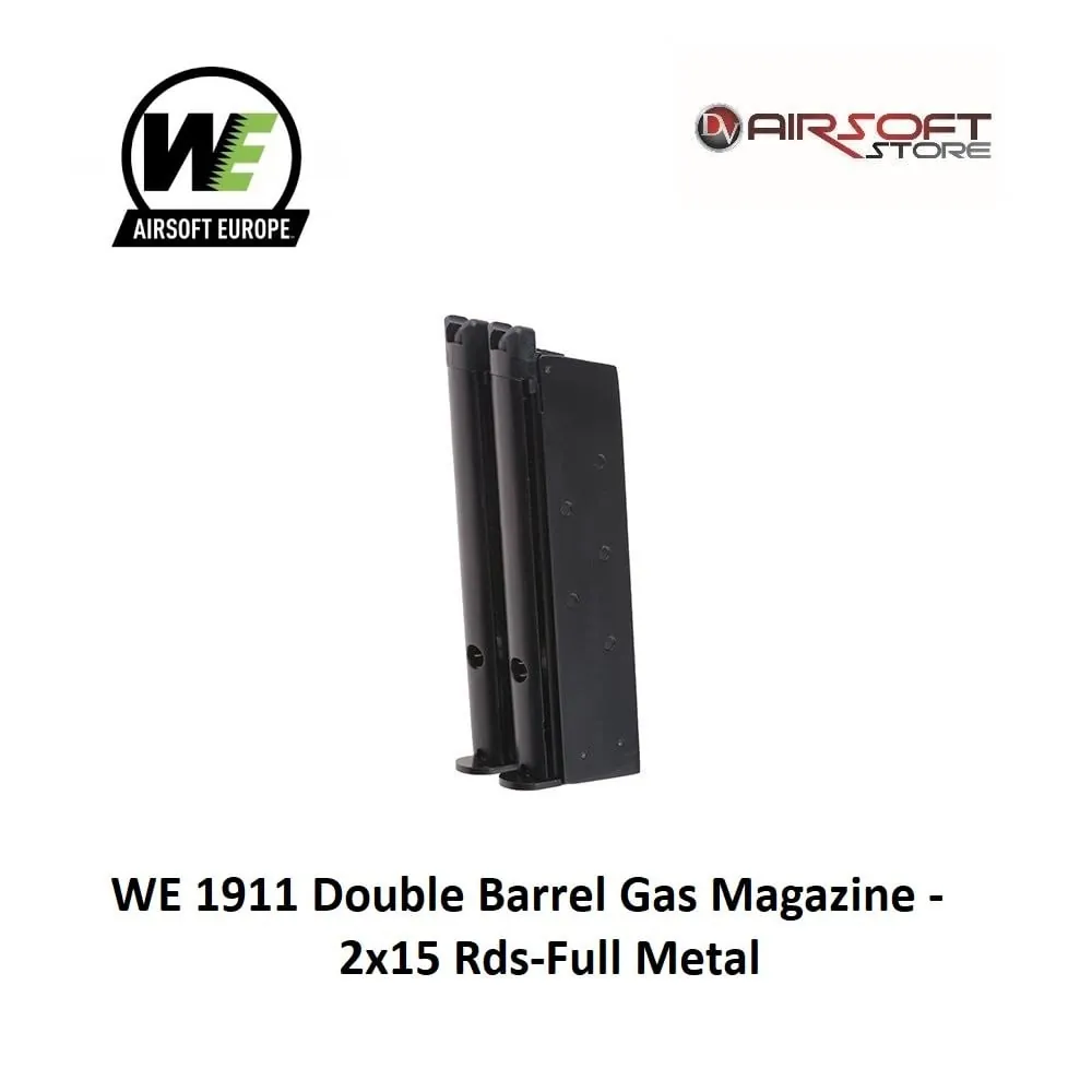 [2100000005567] WE 1911 Double Barrel Gas Magazine-2x15 Rds-Full Metal