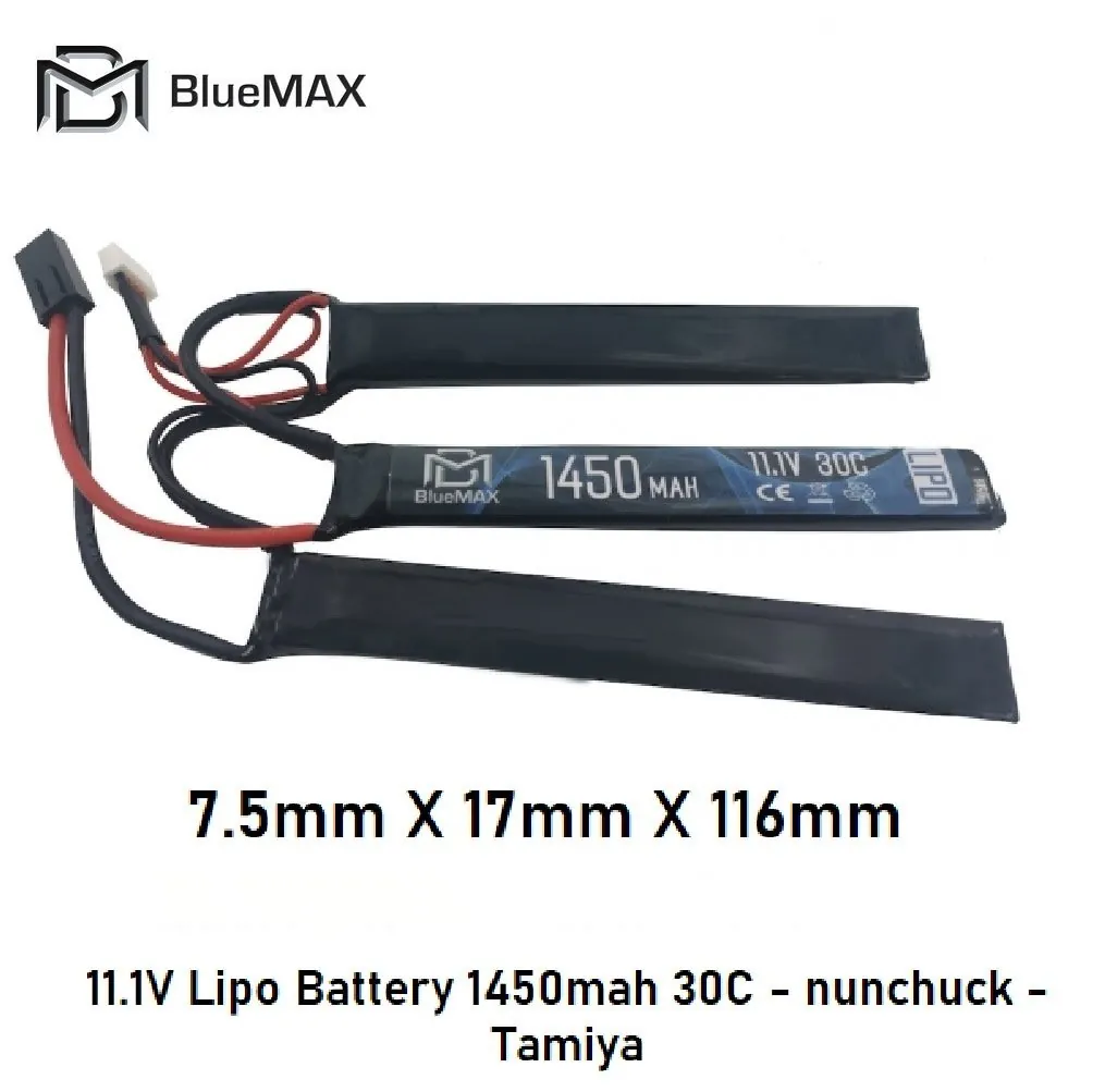 11.1V Lipo Battery 1450mah 30C - nunchuck - Tamiya