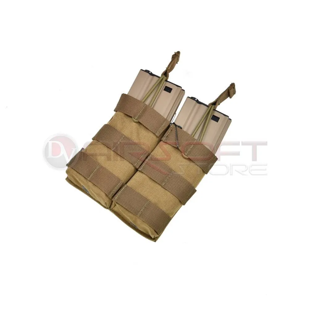 [2100000006144] Double Open Top  5.56 Mag Pouch - CB