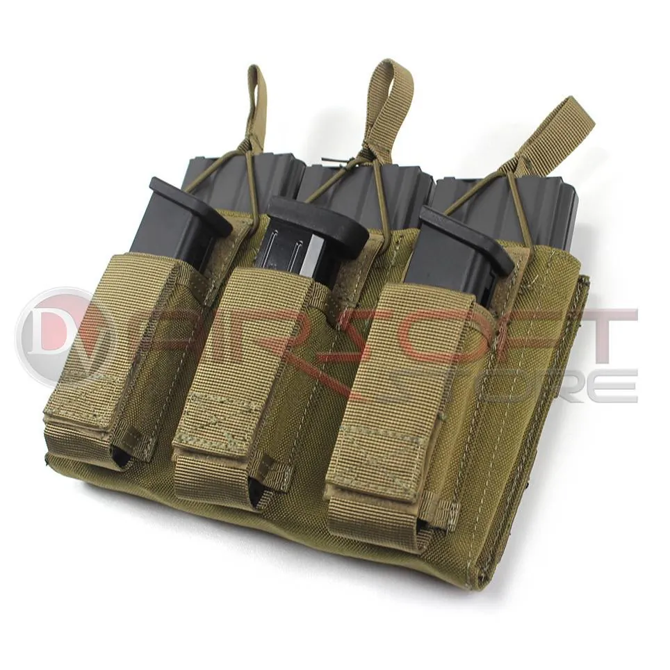 [2100000006281] Triple Open Top rifle & pistol Mag - KH