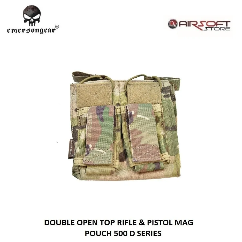 [2100000006342] Double Open Top Rifle & Pistol Mag Pouch 500D series - MC