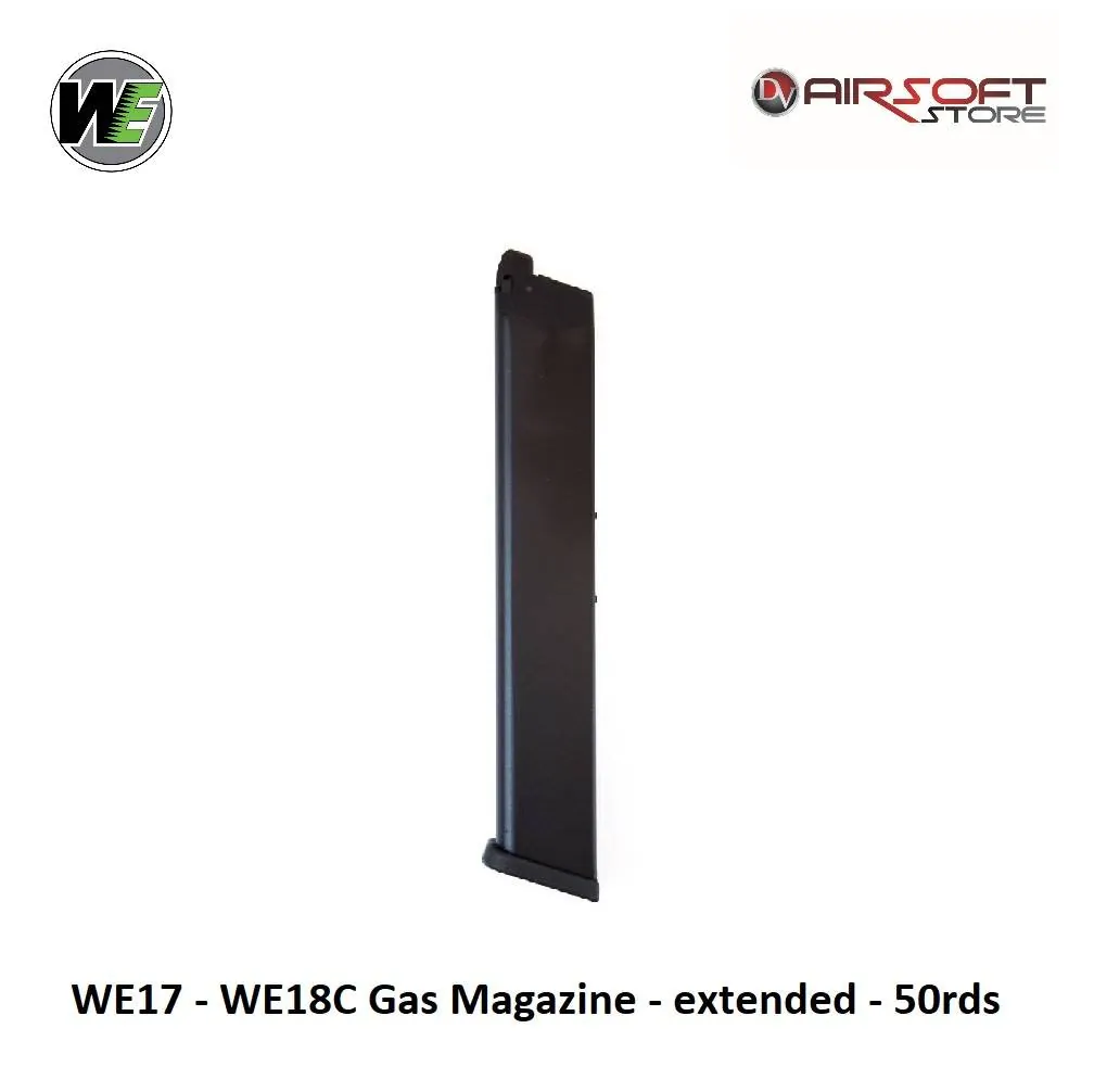 [2100000009718] WE17 - WE18C Gas Magazine - extended - 50rds