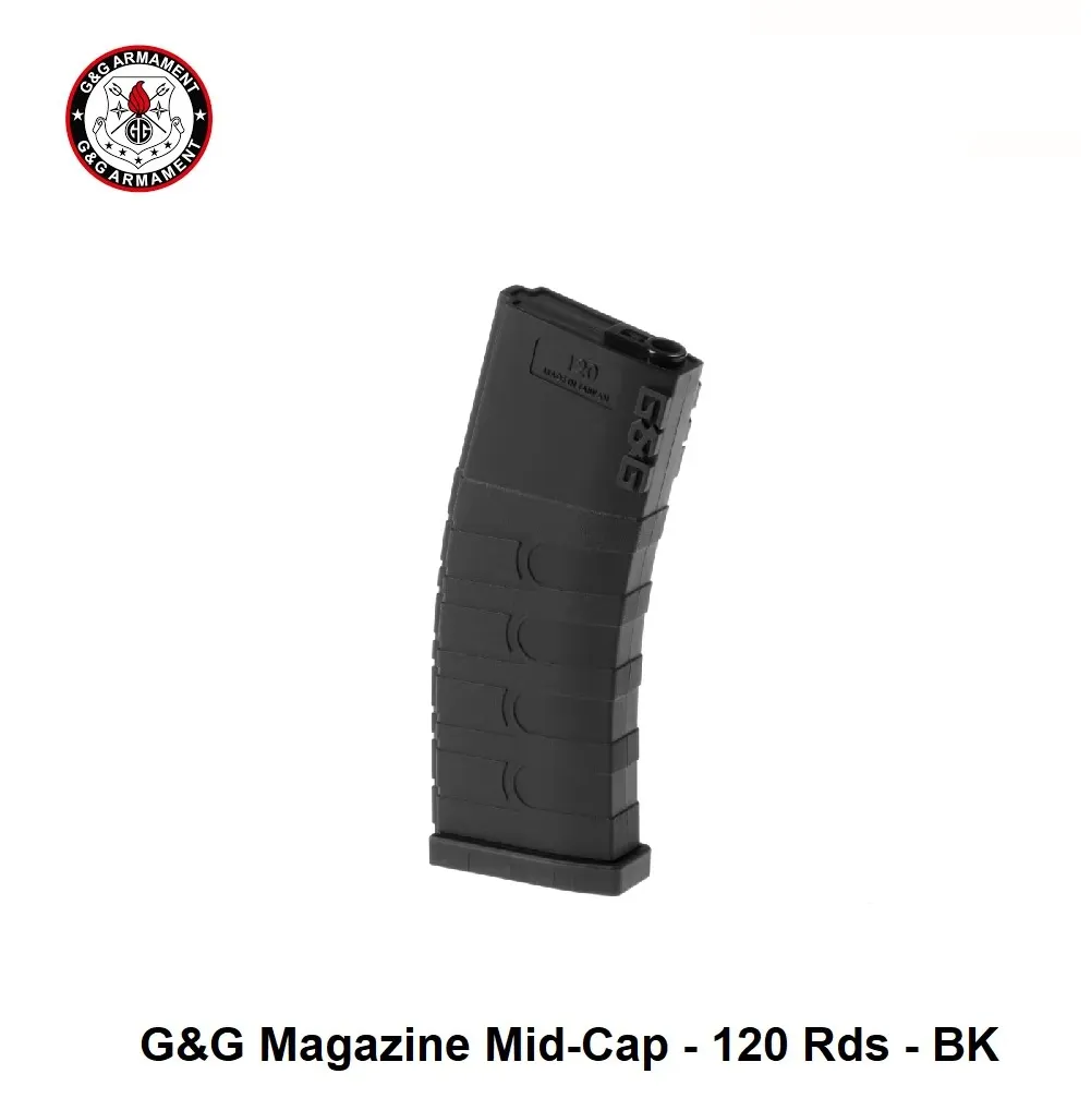 [2100000010240] G&G Magazine Mid-Cap - 120 Rds - BK