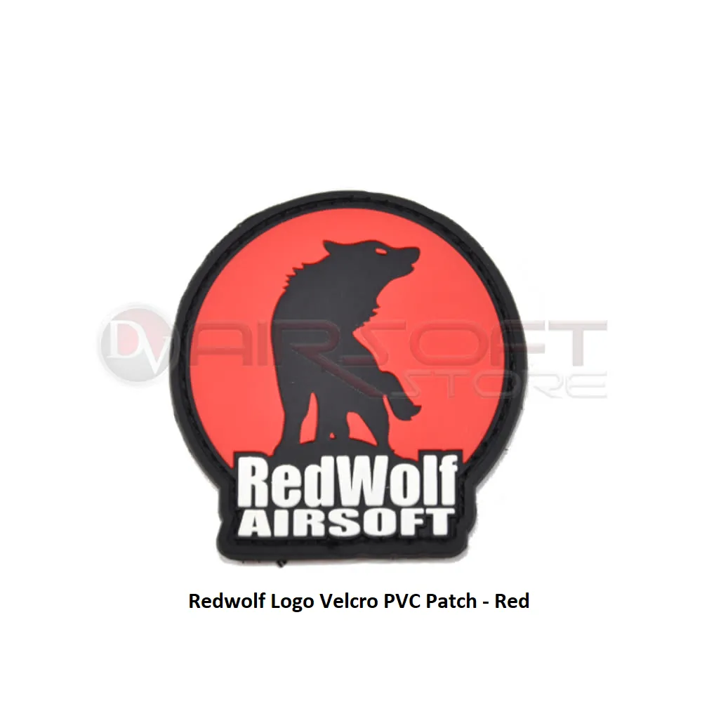 [2100000011346] Redwolf Logo Velcro PVC Patch - Red