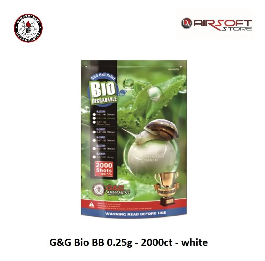 G&G Bio BB 0.25g - 2000ct - white
