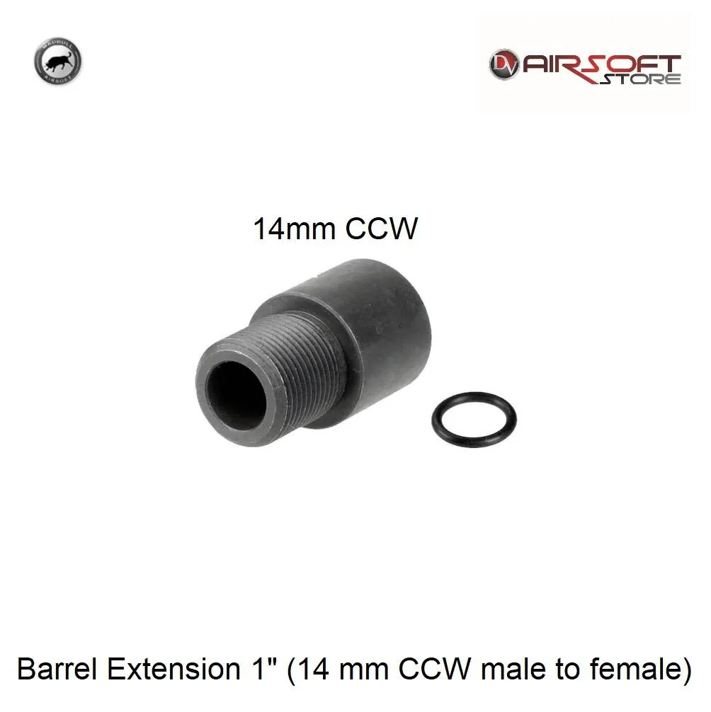 Barrel Extension 1" (14 mm CCW male to female)