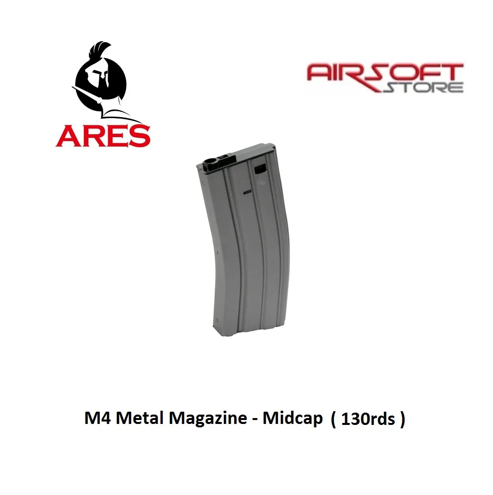 [2100000014378] M4 Magazine - Metal - Midcap - 130rds - GREY