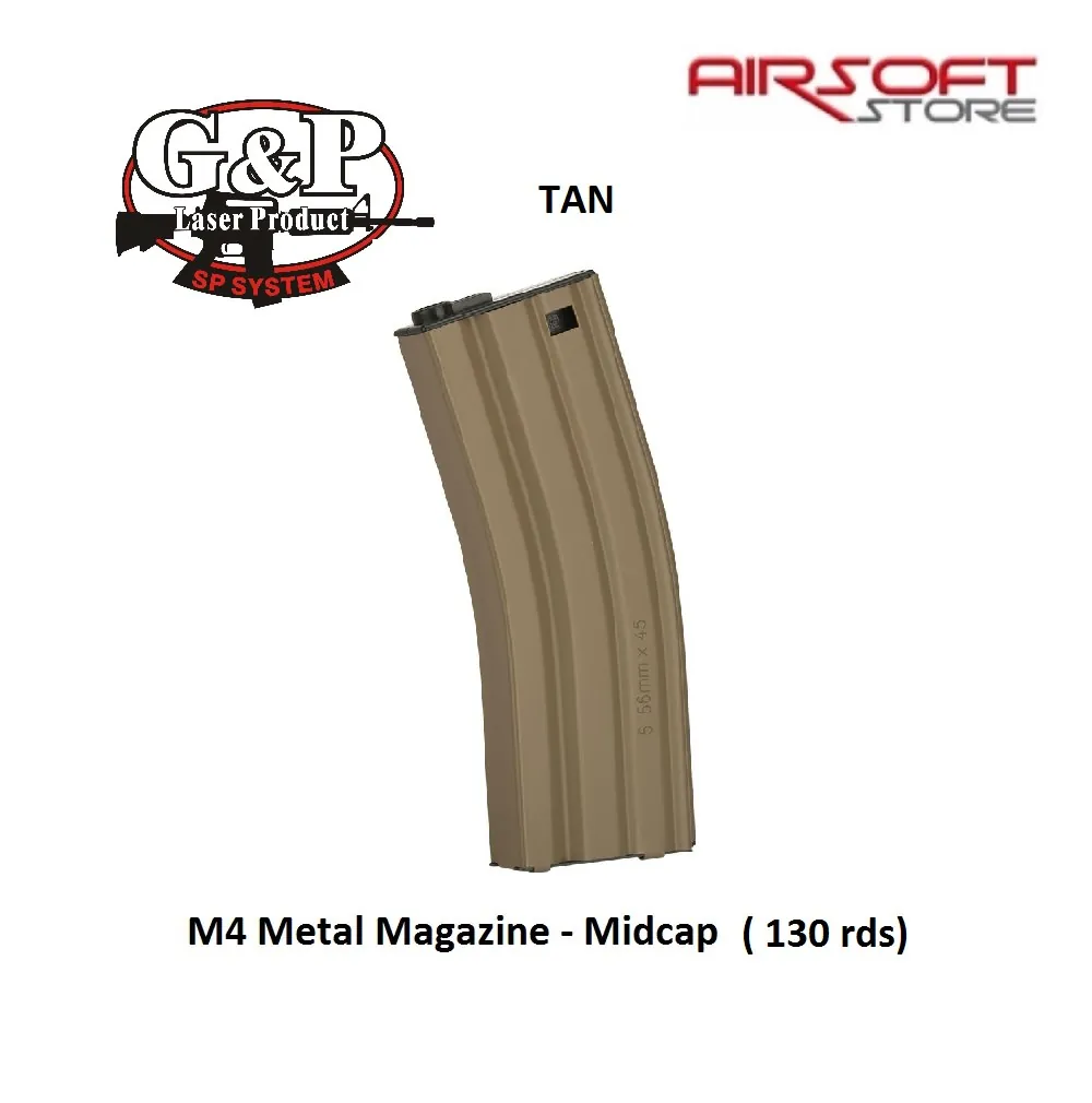 M4 Magazine - Midcap - 130rds - TAN