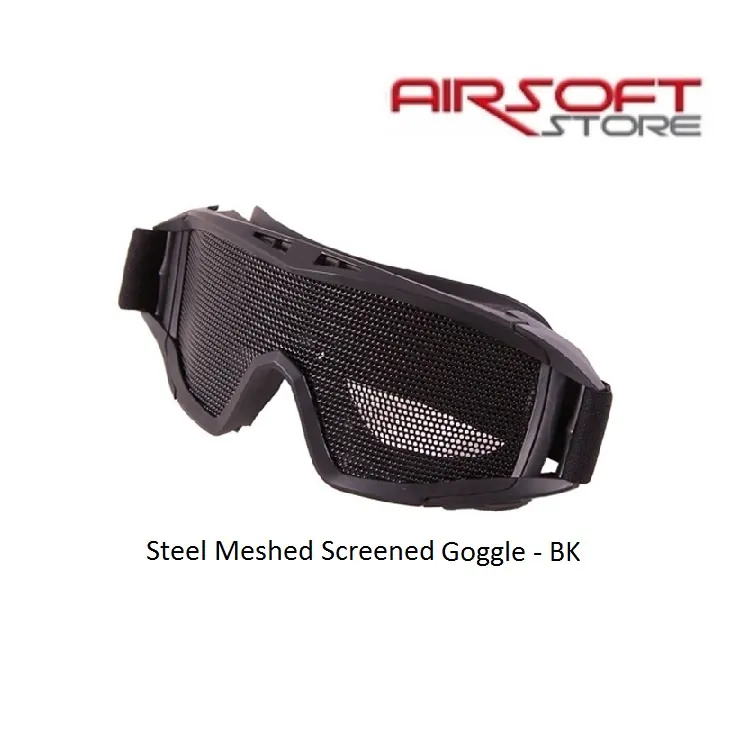 Steel Meshed Screened Goggle - BK
