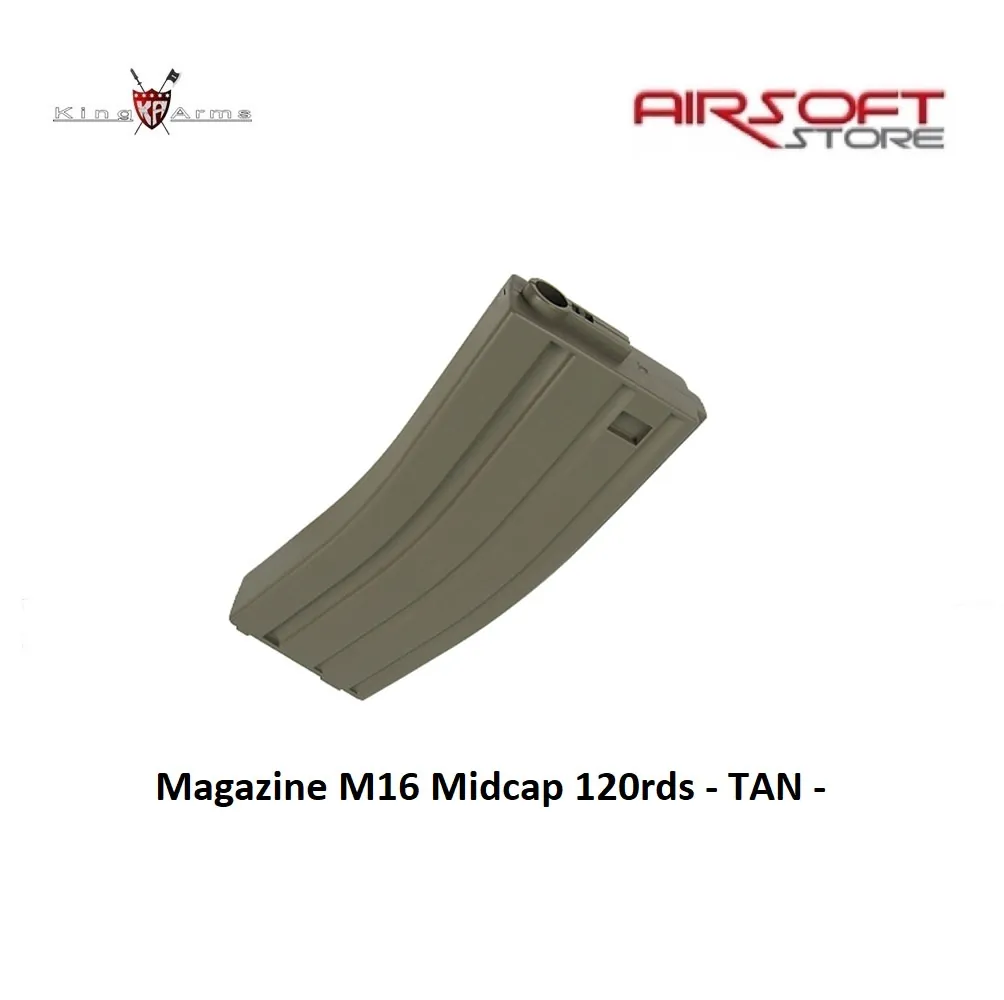 [2100000018543] Magazine M16 Midcap 120rds - TAN