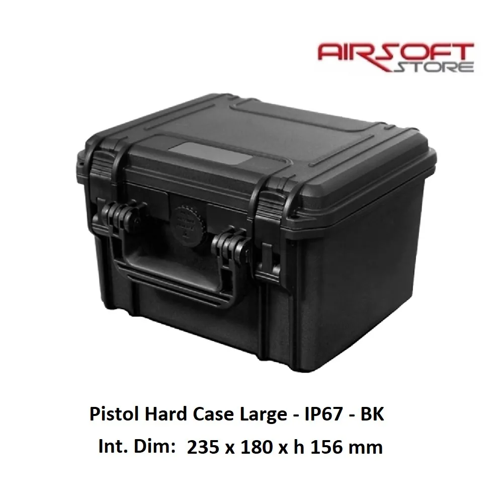 [2100000018727] Pistol Hard Case Large - IP67 - BK