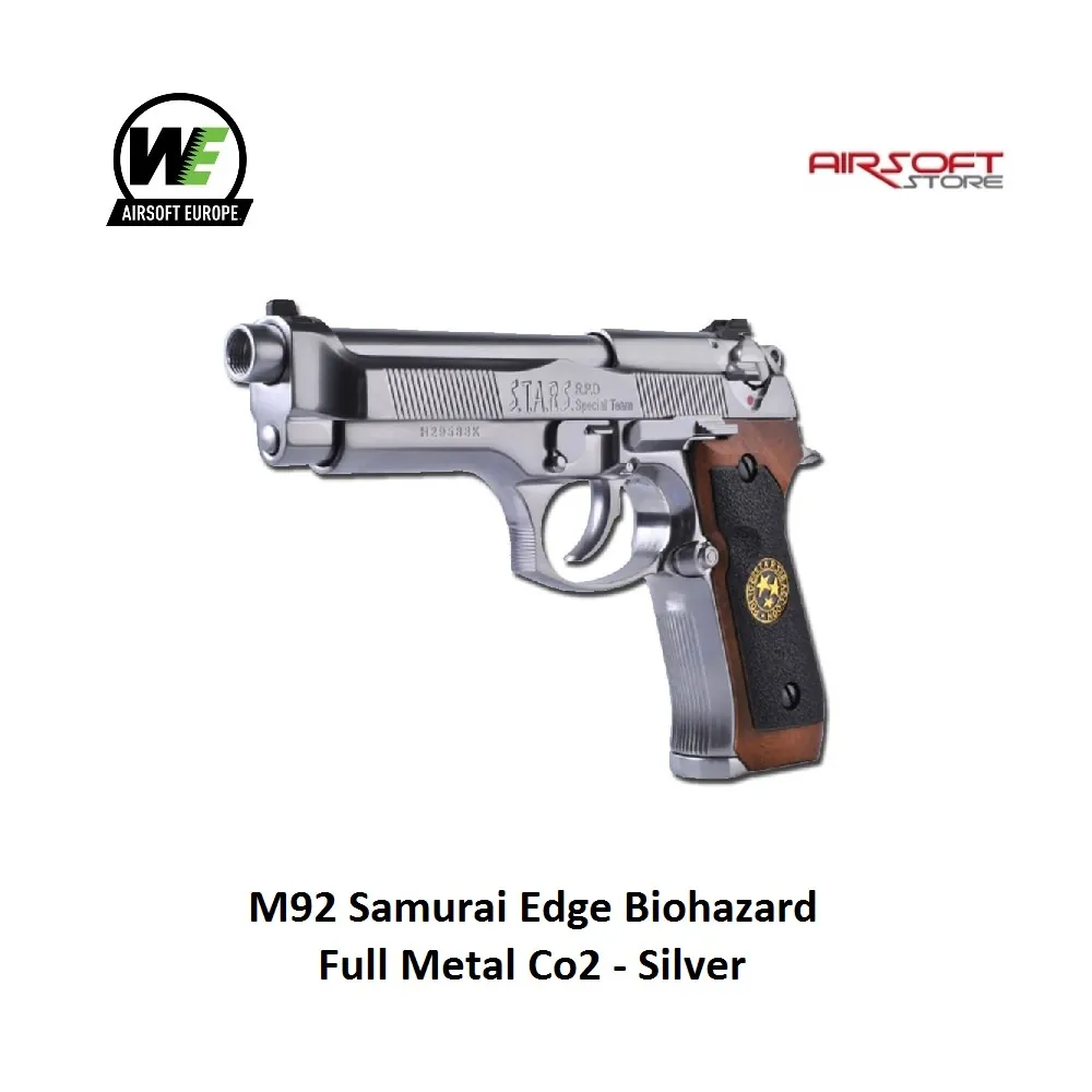[2100000019458] M92 Samurai Edge Biohazard Full Metal Co2 - Silver