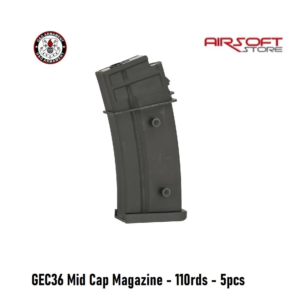 GEC36 Mid Cap Magazine - 110rds - 5pcs