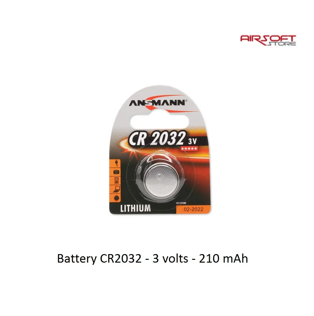 [2100000022564] Battery CR 2032 - 3 volts - 210 mAh