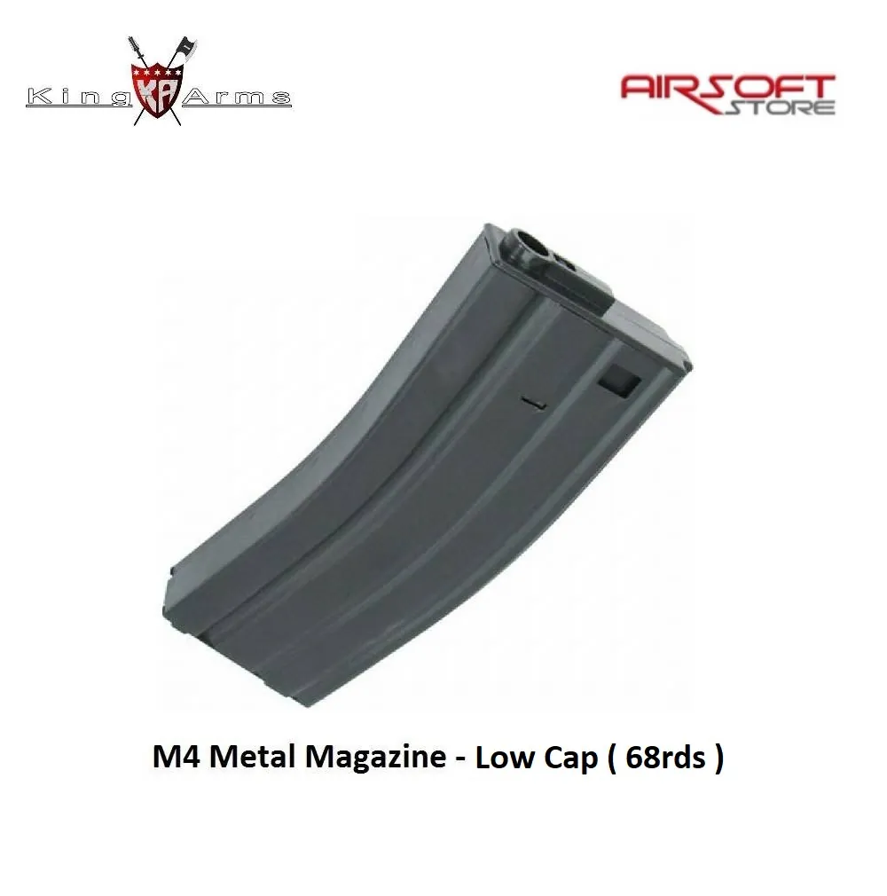[2100000026531] M4 Metal Magazine - Low Cap - 68rds - BK - 5pcs
