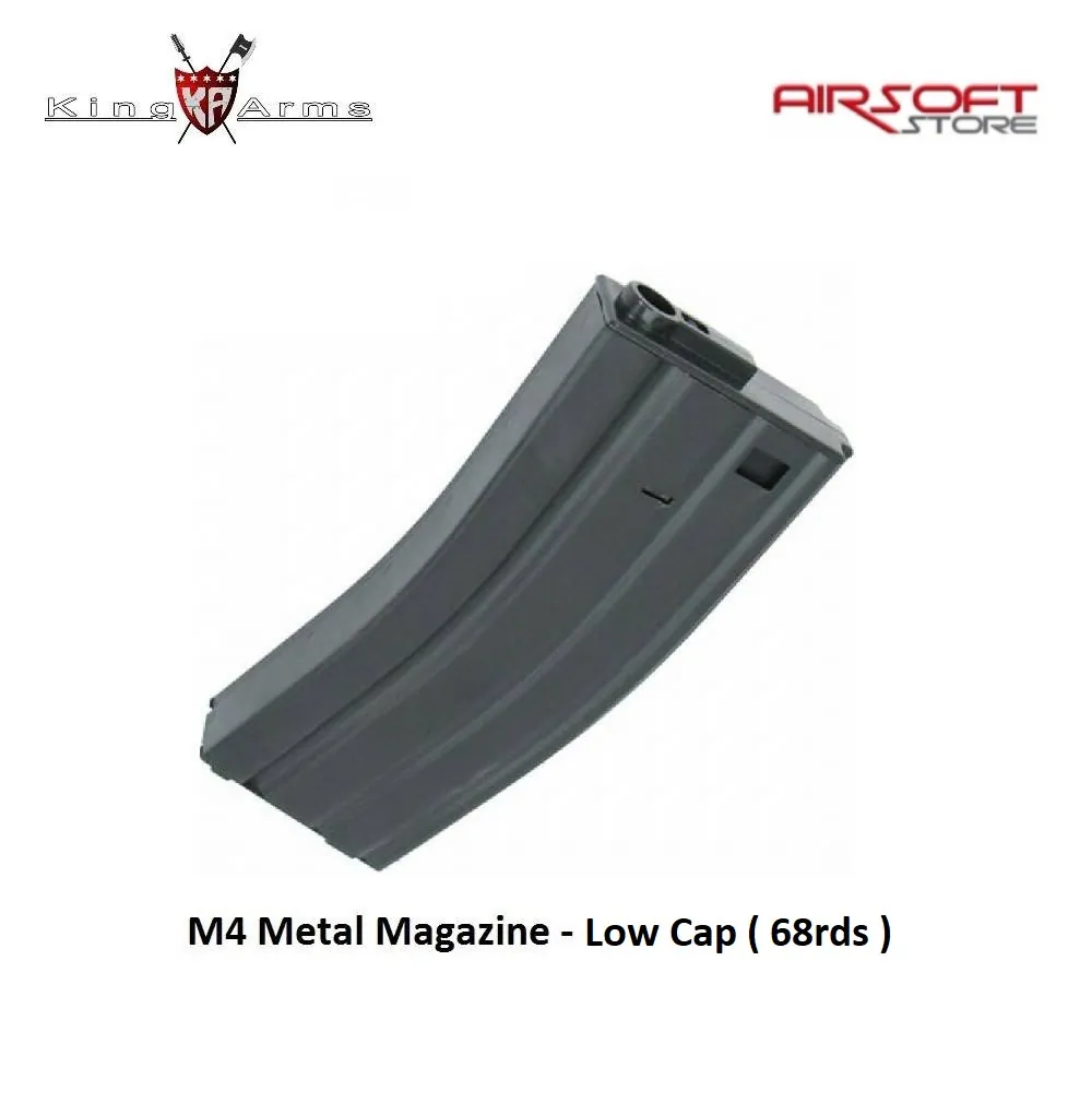 [2100000026555] M4 Metal Magazine - Low Cap - 68rds - BK