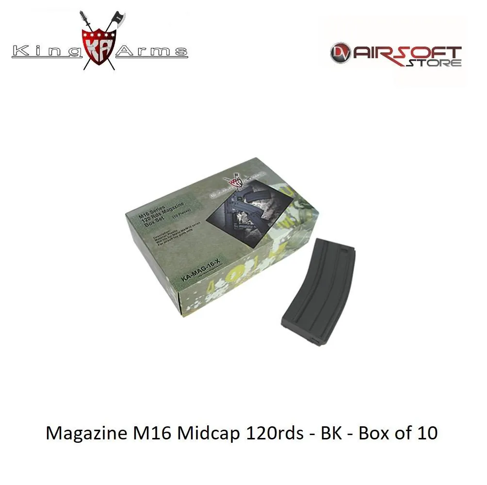 [2100000026609] Magazine M16 Midcap 120rds - BK - Box of 10