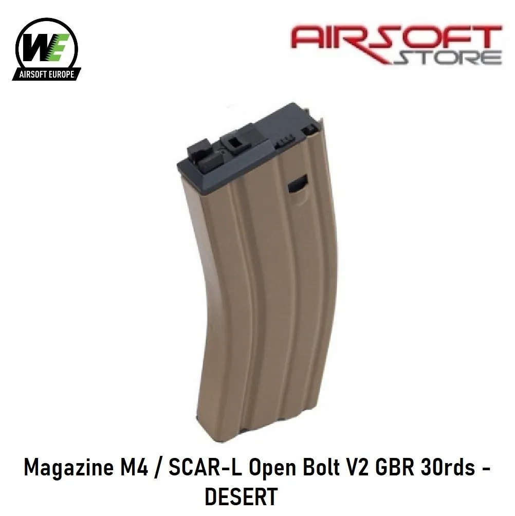 [2100000027118] Magazine M4 / SCAR-L Open Bolt V2 GBR 30rds - DESERT