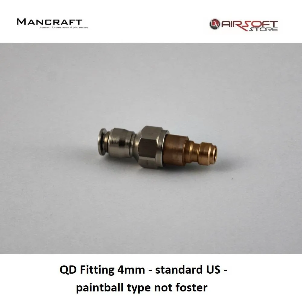 QD Fitting 4mm - standard US - paintball type not foster