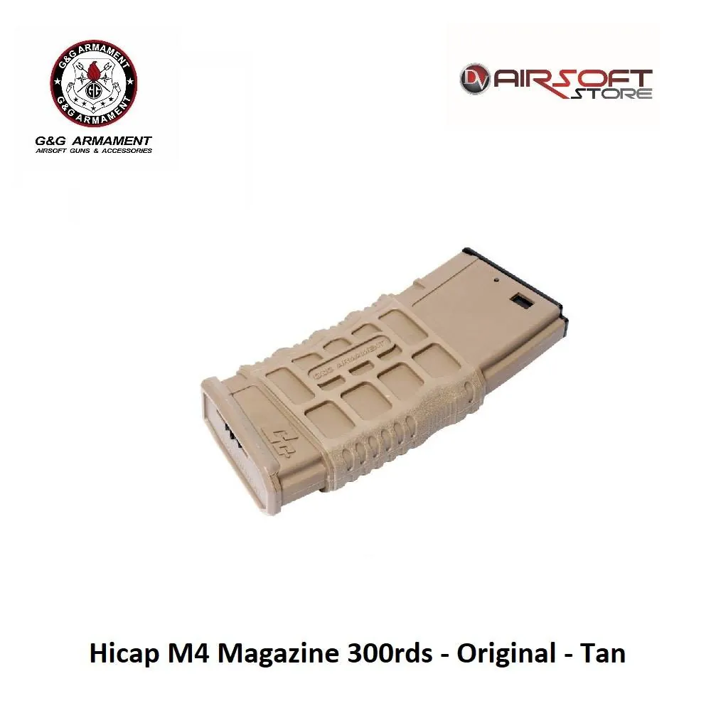 [2100000027606] Hicap M4 Magazine 300rds - Original - Tan