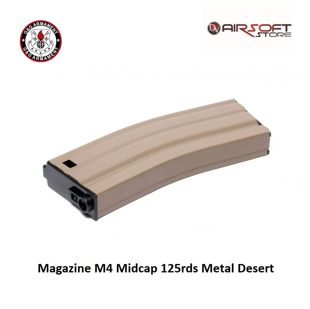 [2100000027620] Magazine M4 Midcap 125 rds Metal Desert