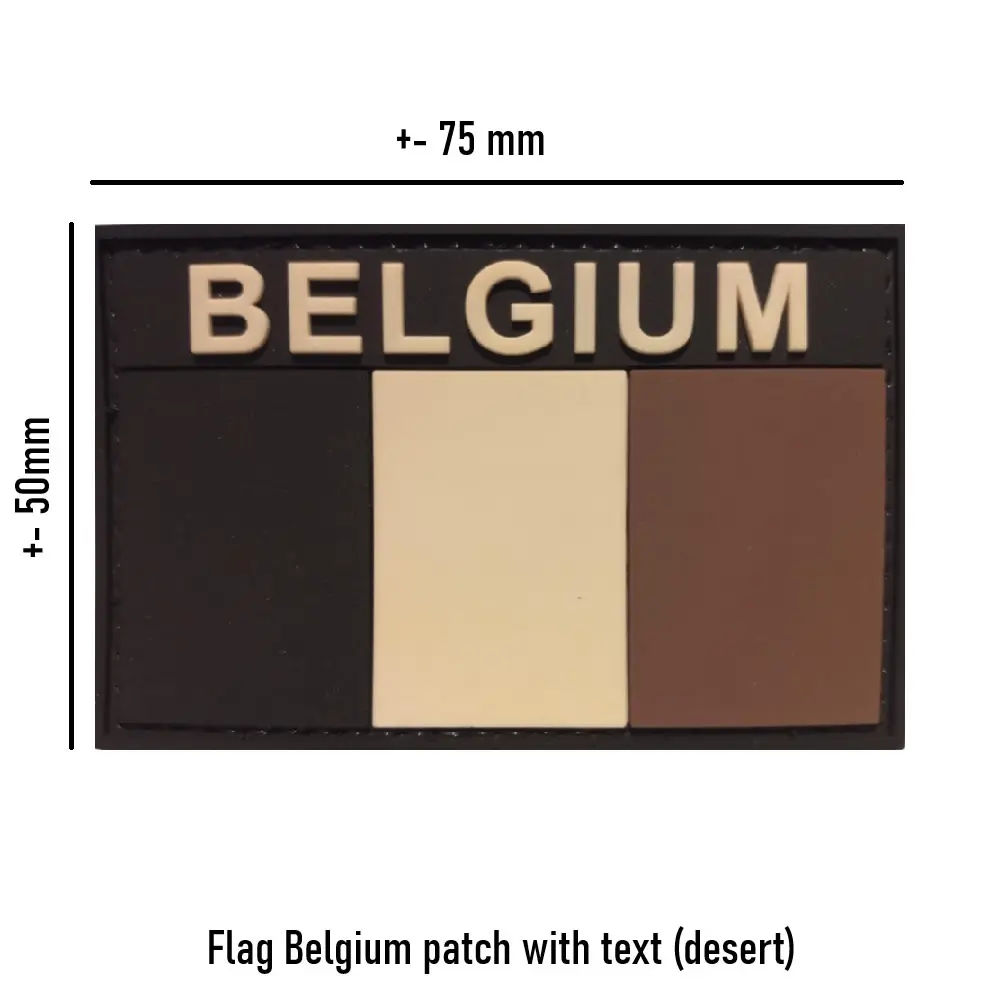 [2100000027873] Flag Belgium patch with text (desert)