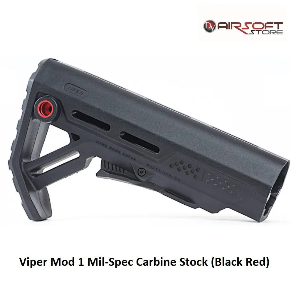 Viper Mod 1 Mil-Spec Carbine Stock (Black Red)