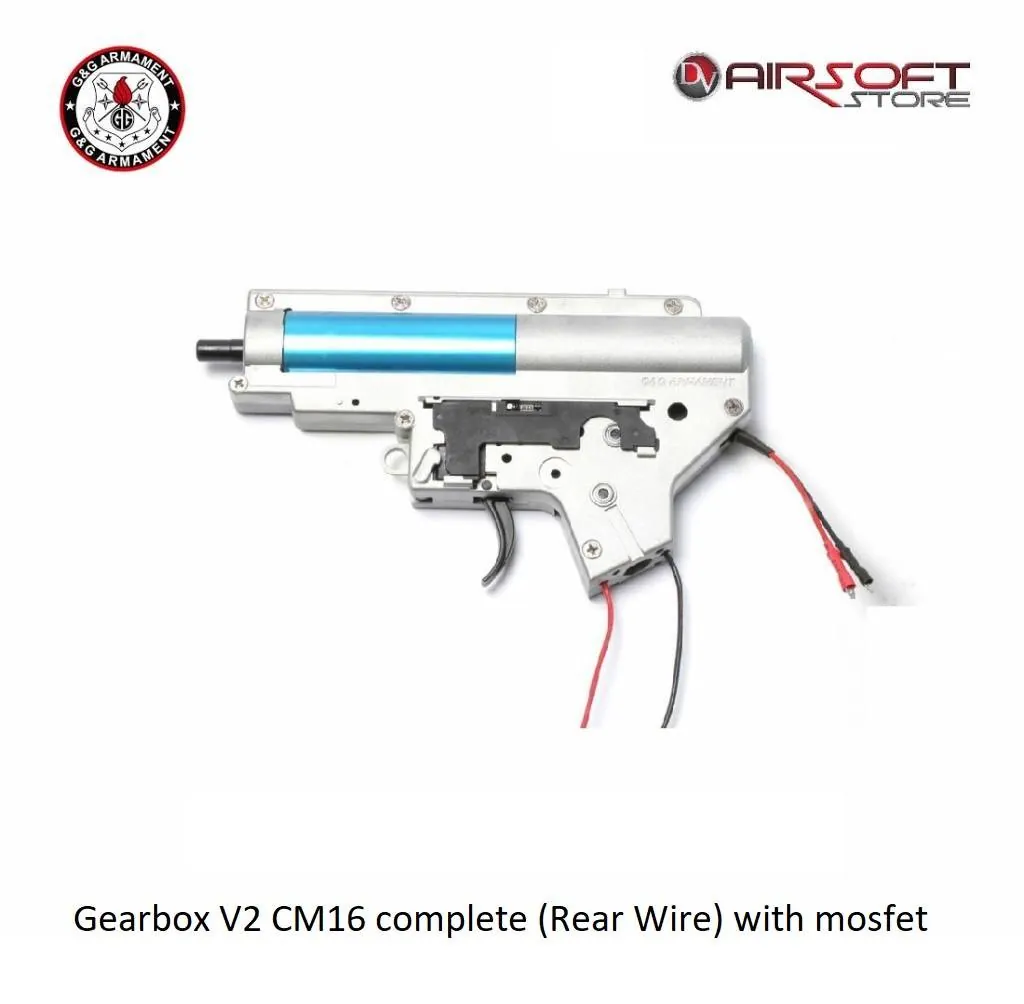 [2100000029815] Gearbox V2 CM16 complete (Rear Wire) with G&G ETU 2.0