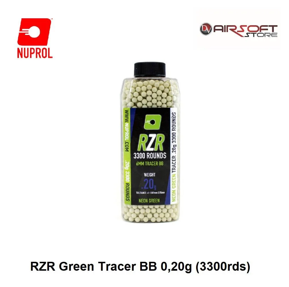 [2100000031719] 0.20g RZR Green Tracer BB (3300rds)