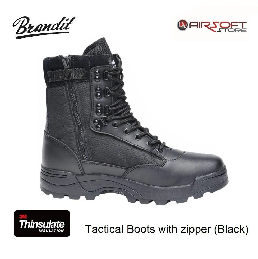 Tactical Boots with zipper (Black)
