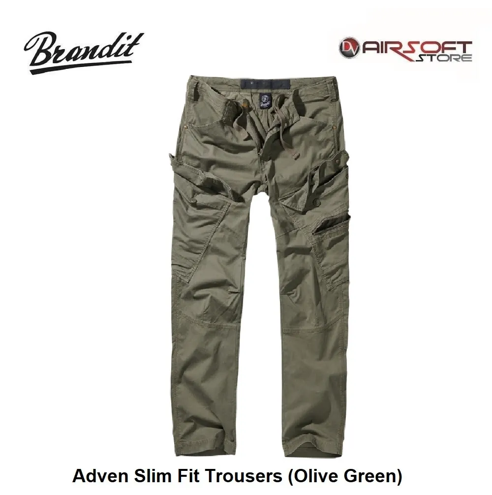 [2100000037728] Adven Slim Fit Trousers (Olive Green) (M)