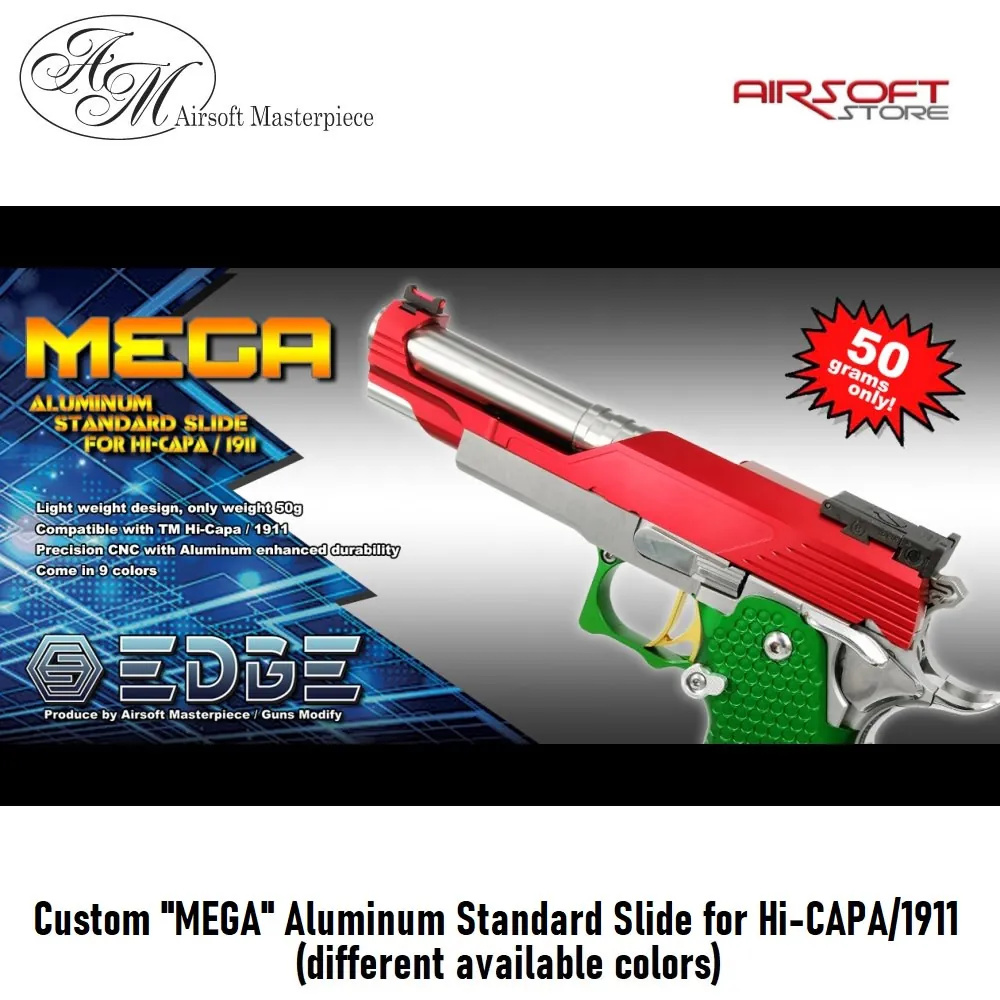 [2100000044023] Custom MEGA Alu Slide for Hi-CAPA - 1911 (Black)