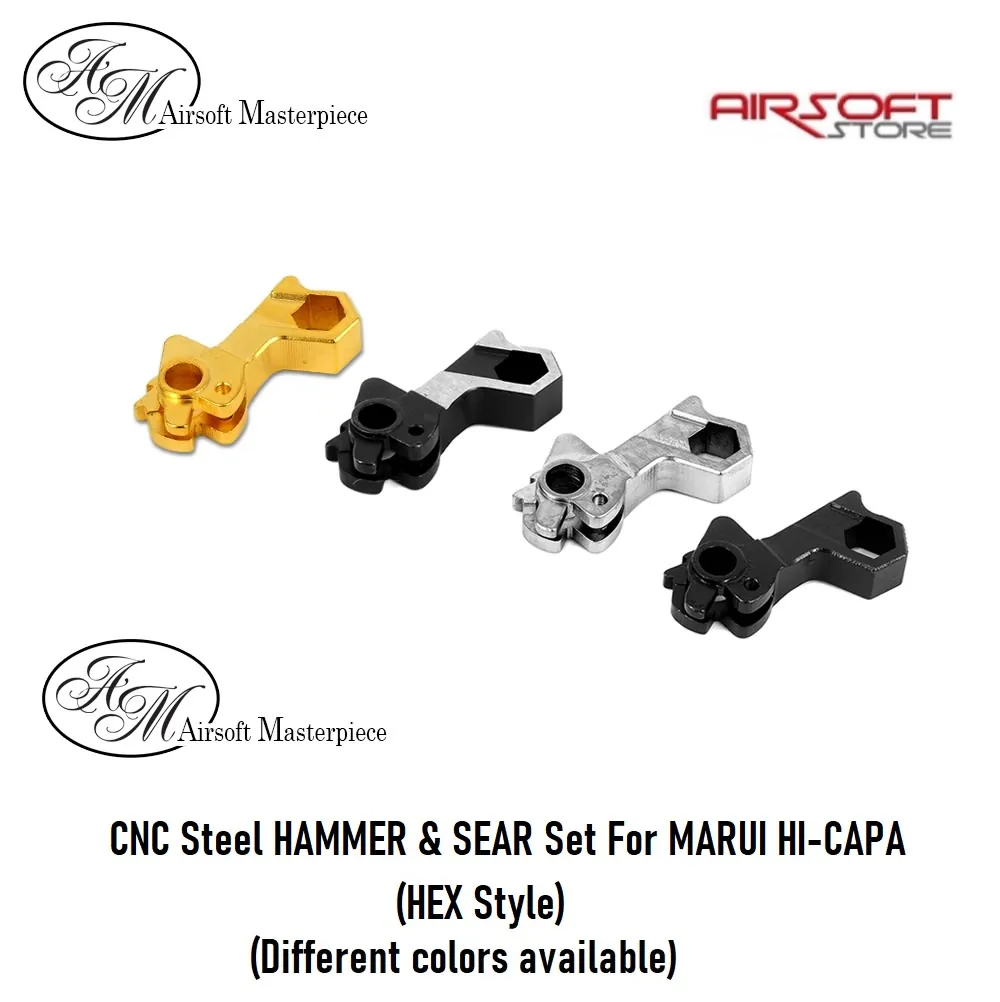 CNC Steel HAMMER & SEAR SET for MARUI HI-CAPA (HEX Style)