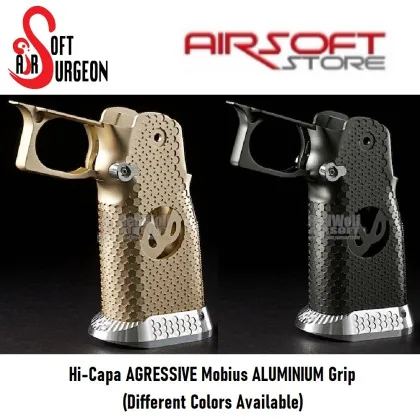 [2100000045211] Hi-Capa AGRESSIVE Mobius ALU Grip (Gunmetal Grey)