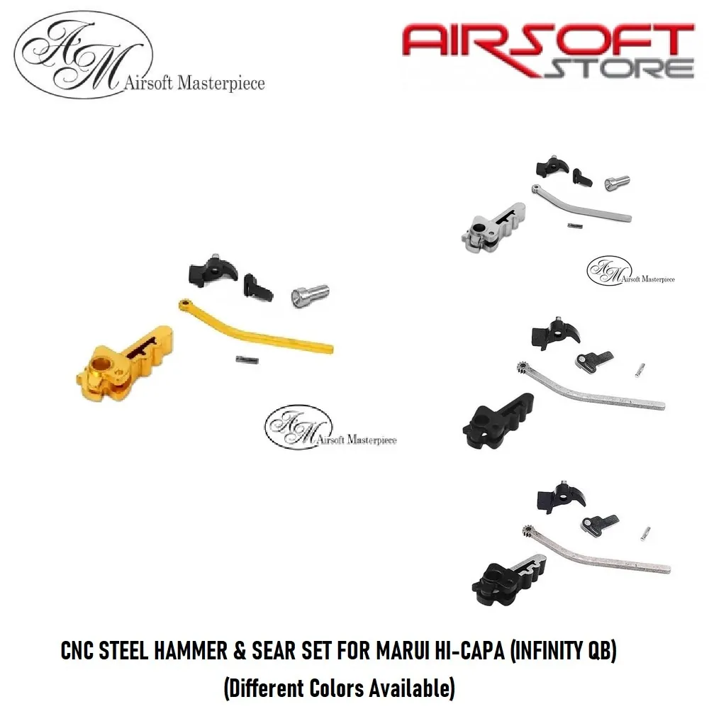 [2100000048106] CNC STEEL HAMMER & SEAR SET FOR MARUI HI-CAPA (INFINITY QB) (2 Tone)