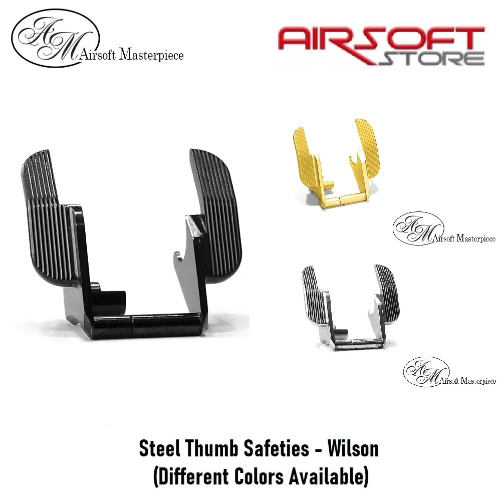 [2100000056507] Steel Thumb Safeties - Wilson (Black)