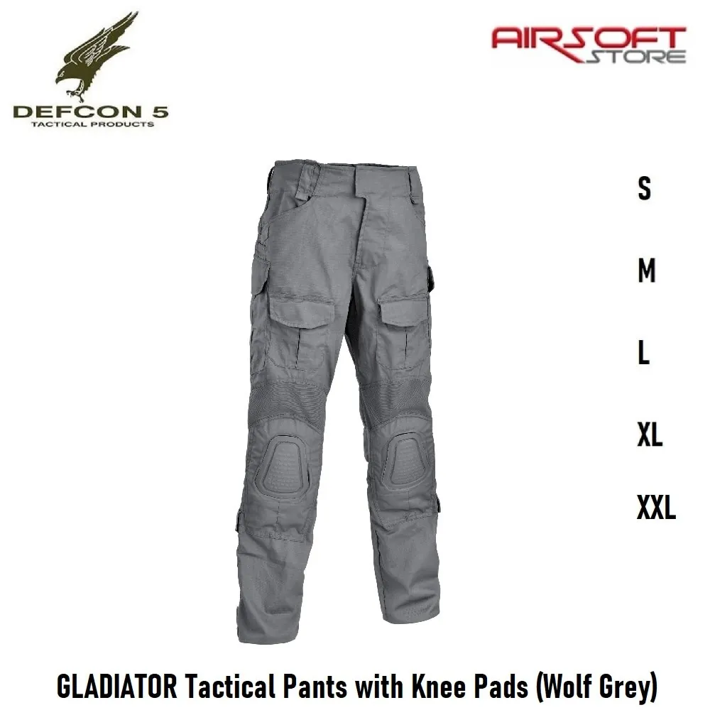GLADIATOR Tactical Pants with Knee Pads (Wolf Grey)