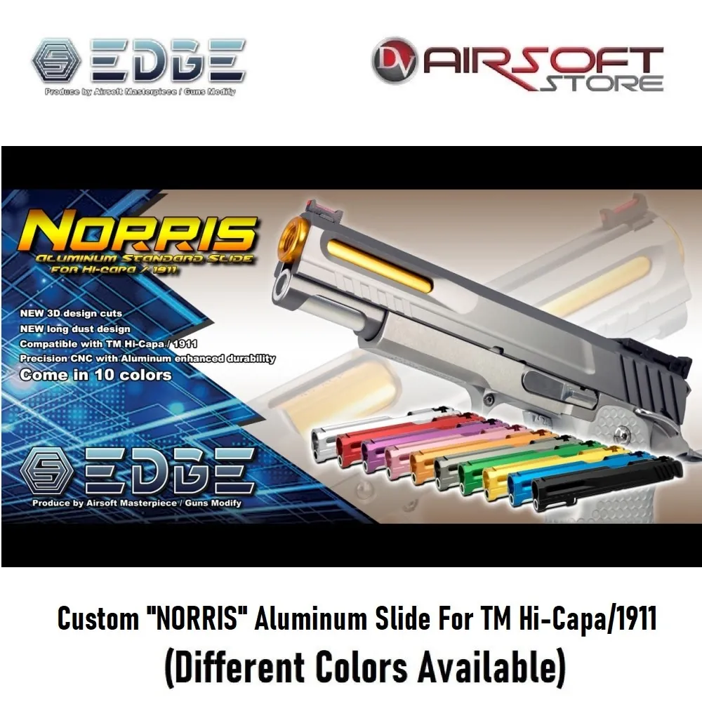 [2100000060887] Custom "NORRIS" Aluminum Slide For TM Hi-Capa/1911 (Black)