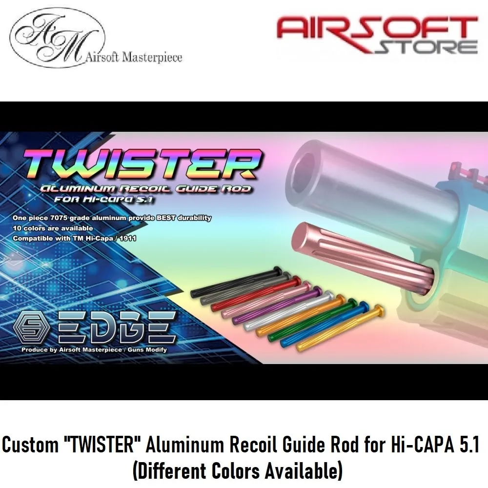 [2100000061587] Custom "TWISTER" Aluminum Recoil Guide Rod for Hi-CAPA 5.1 (Black)