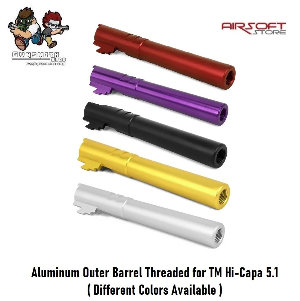 Aluminum Outer Barrel Threaded for TM Hi-Capa 5.1